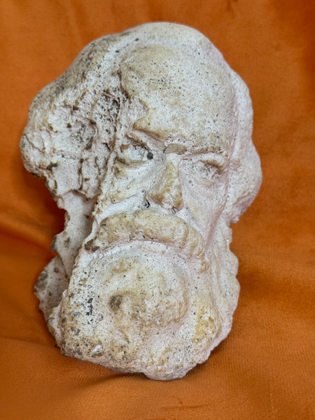 Soviet USSR State Manufacture Vintage Karl Marx Fragmentary Cast Bust Head (KarlMarxBust)