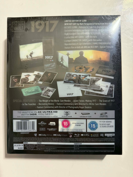 Universal Pictures '1917' The Film Vault Limited Edition 4K Ultra HD Box Set (5051892238830)