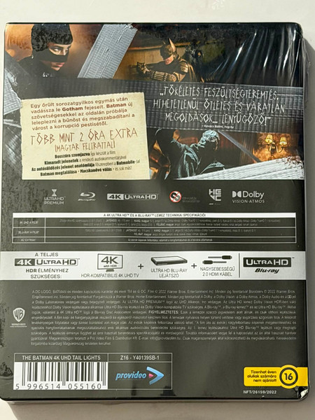 Warner Bros. 'The Batman' Limited Edition Steelbook 4K Ultra HD Movie Set (5996514055160)
