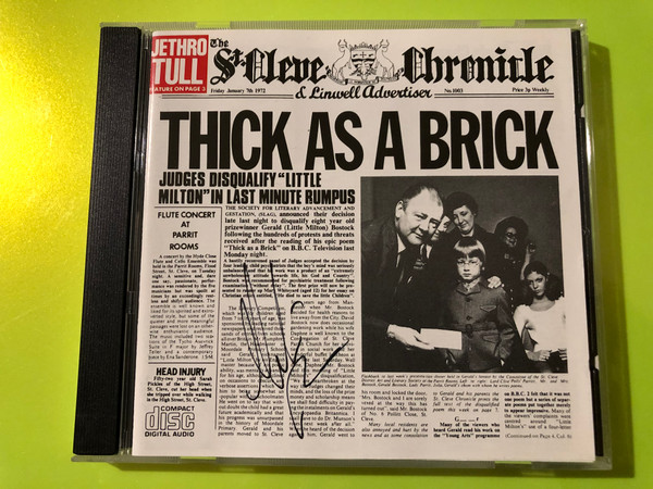 Jethro Tull Signed Thick As A Brick CD by Chrysalis (094632100320)