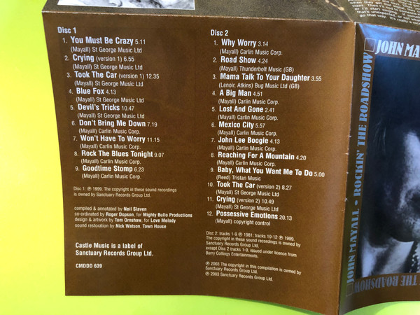 Castle Music: John Mayall - Rockin' the Roadshow (Autographed) 2xCD Compilation (5050159163922)