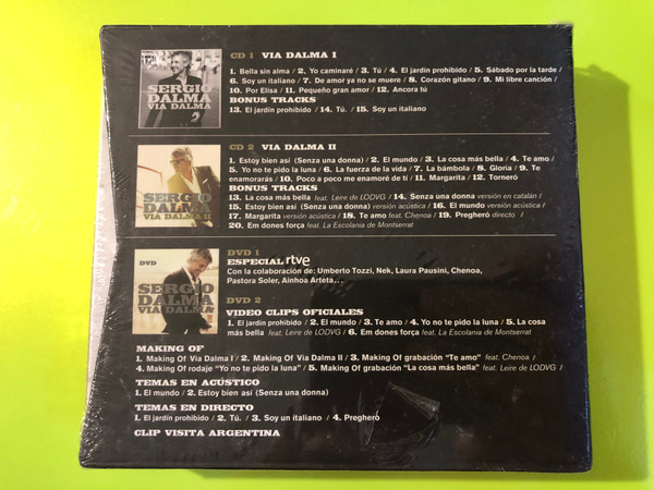Warner Music: Sergio Dalma — Todo Via Dalma (2 CD + 2 DVD Box Set)