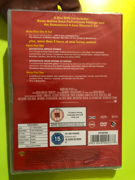 Warner Bros.: Woodstock — 3 Days of Peace and Music (4-Disc DVD, Ultimate Collector's Edition)
