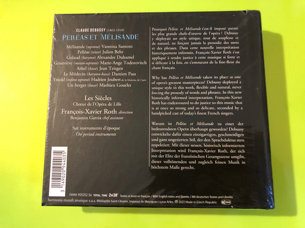 Harmonia Mundi: Debussy - Pelléas et Mélisande / Roth, Les Siècles (3-CD Book Set) (3149020944035)
