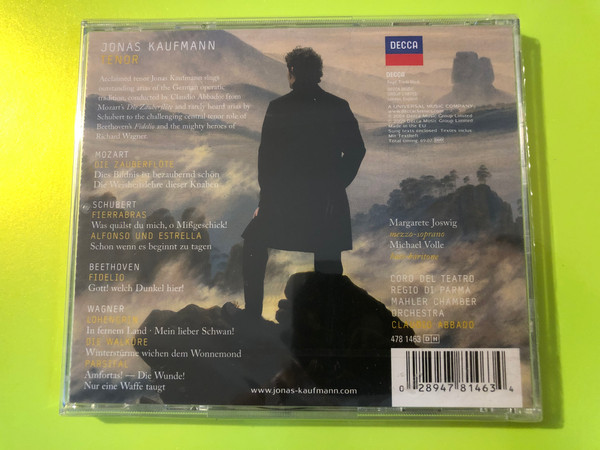 Decca: Jonas Kaufmann — Tenor | Mozart, Schubert, Beethoven & Wagner | Mahler Chamber Orchestra, Claudio Abbado (Audio CD) (028947814634) 