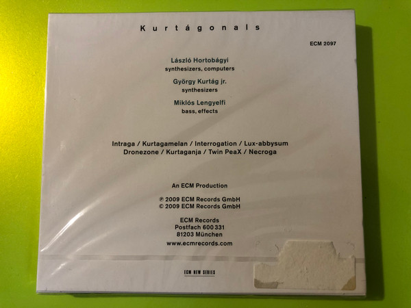 ECM New Series: Hortobágyi, Kurtág jr. & Lengyelfi — Kurtágonals — Audio CD (2097 / 476 3260) 