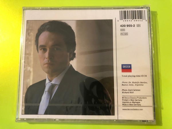 Decca: José Carreras — Ariel Ramírez: Misa Criolla / Navidad Nuestra — Audio CD (028942095526) 