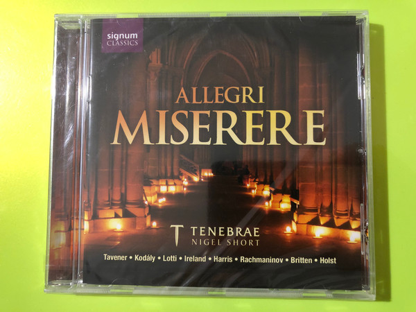Signum Classics: Tenebrae — Allegri Miserere (Audio CD) (0635212008522) 