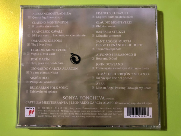 Sony Classical: Sonya Yoncheva — Rebirth (Cappella Mediterranea, Leonardo García Alarcón) — Audio CD (194398240220) 