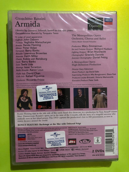 Decca: Rossini — Armida, Renée Fleming, The Metropolitan Opera (2-DVD Set) (044007434161.) 