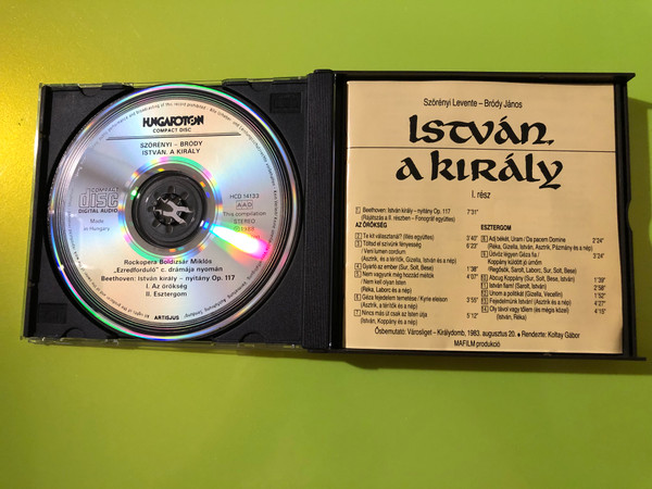 Hungaroton: István, a király (Stephen, the King) — Szörényi & Bródy Rock Opera 2-CD (HCD 14133–34) 