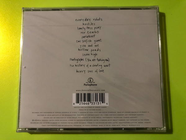 Damon Albarn — Everyday Robots, Parlophone (CD) (825646331314) 