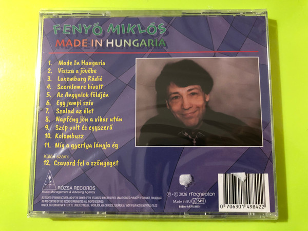 Fenyő Miklós — Made in Hungaria, Rózsa Records (CD) (0706301498422) 