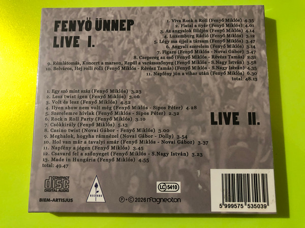 Fenyő Miklós — Fenyő Ünnep Live I.–II., Magneoton (2 CD) (5999575535039) 