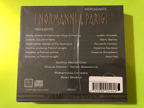 Mercadante — I Normanni a Parigi (Highlights), Opera Rara (CD) (0792938024929) 