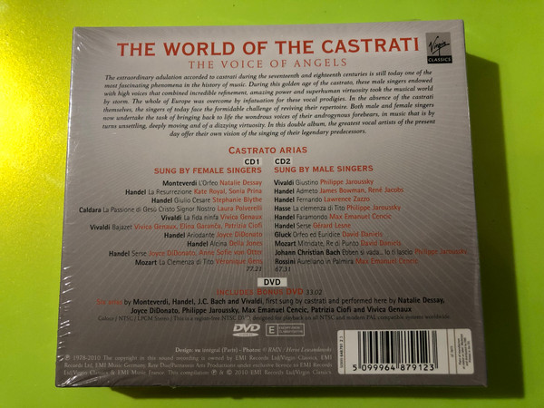 The World of the Castrati — The Voice of Angels, Virgin Classics (2 CD + DVD) (5099964879123.) 