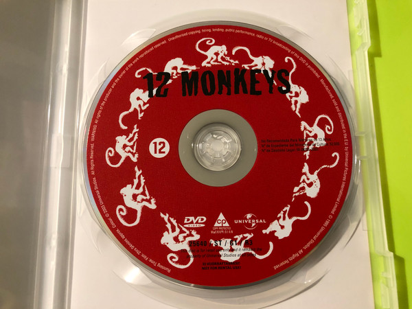 Terry Gilliam — 12 Monkeys (12 Majom), Universal Pictures (DVD, Region 2) (5050582266726) 
