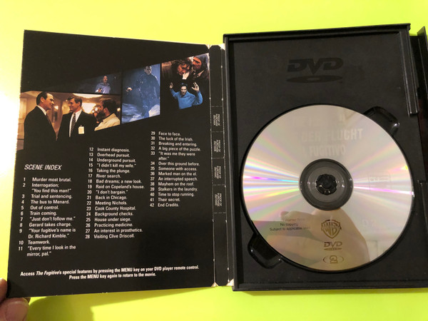 The Fugitive — A Szökevény, Warner Bros. (DVD) (5997696370195) 