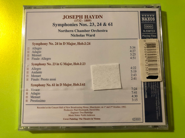 Haydn: Symphonies Nos. 23, 24 & 61 – Northern Chamber Orchestra, Naxos (CD) (0730099572323) 