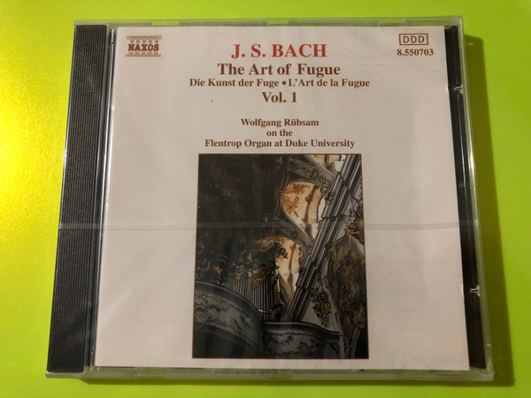 J.S. Bach: The Art of Fugue Vol. 1 – Wolfgang Rübsam, Naxos (Organ CD) (4891030507036) 