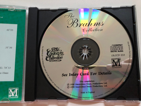 BRAHMS - THE BRAHMS COLLECTION VOLUME 2 - CLASSICAL - The Cadenza Collection / Symphony No.4, Serenade No.2 /  ALBUM CD 1990 / MASTERPLACE / A Digital Recording 