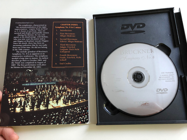 Bruckner - Symphony No. 8 DVD 1985 / World Philharmonic Orchestra / Conductor Carlo Maria Giulini (014381543421)