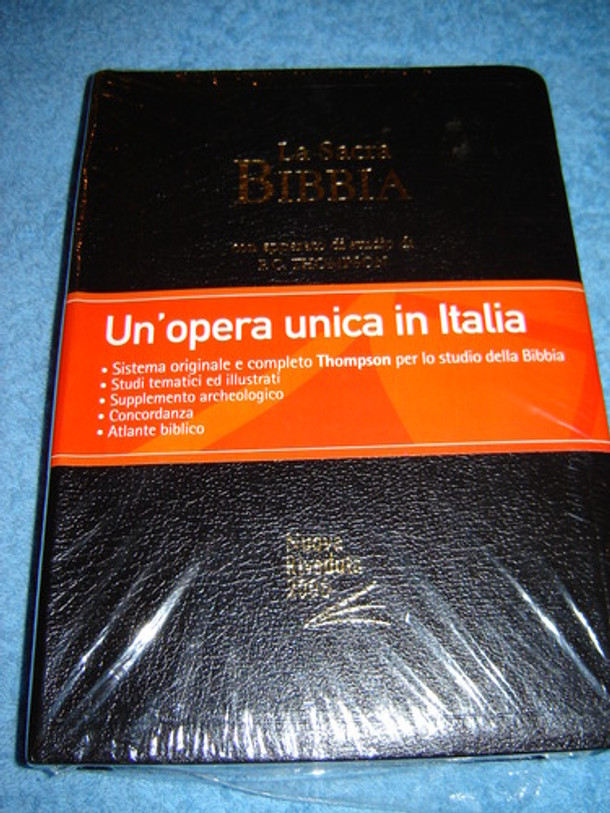 La Sacra Bibbia Italian Bible (New Diodati) Thompson Chain Reference Genuine Leather Huge Study Bible