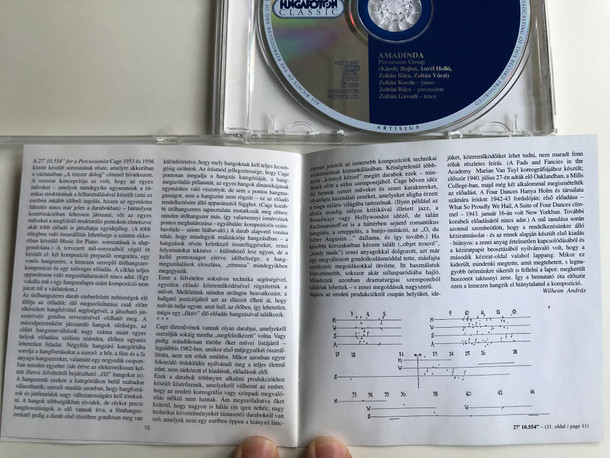 John Cage – Works For Percussion Vol.4 (1940-1956) / Legacies 6 - Amadinda Percussion Group - Zoltán Kocsis, Zoltán Rácz, Zoltán Gavodi ‎/ Hungaroton Classic Audio CD 2005 Stereo / HCD 31847