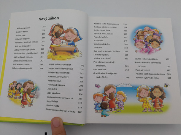 Bible v obrázcích by Juliet David / Czech edition of Candle bible for Toddlers / Illustration Helen Proleov / Česká Biblická Společnost 2007 / Hardcover with color drawings / (9788085810516)