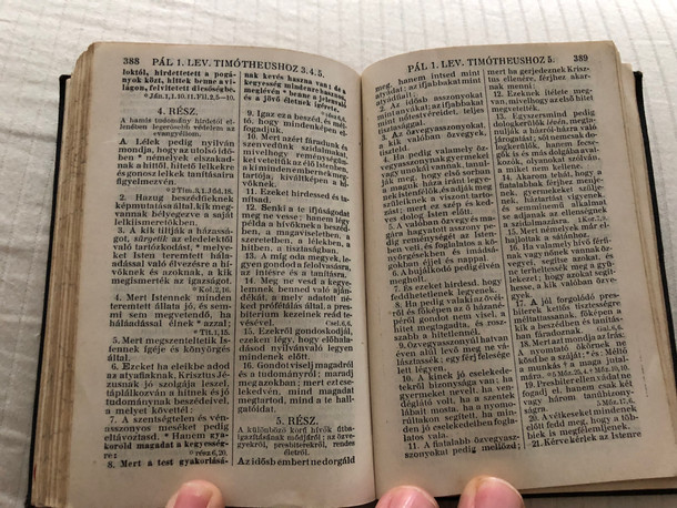 Új testamentom és a zsoltárok - Átdolgozott / Antique Hungarian New Testament & Psalms - 1911 print / Karoli - translation / British & Foreign Bible Society / Pocket size (HunNT&Psalms1911)