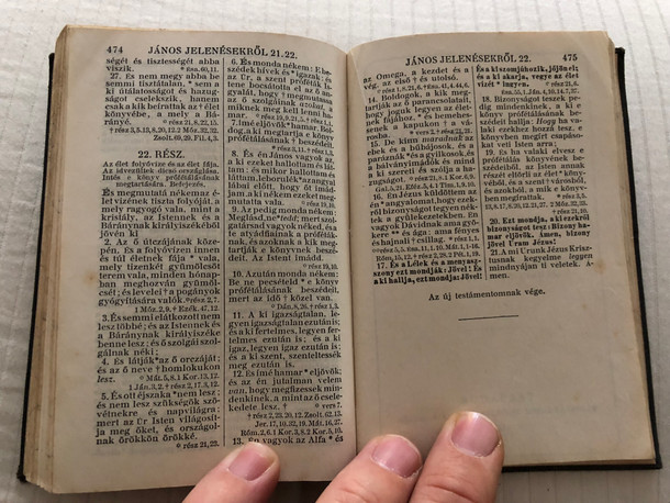 Új testamentom és a zsoltárok - Átdolgozott / Antique Hungarian New Testament & Psalms - 1911 print / Karoli - translation / British & Foreign Bible Society / Pocket size (HunNT&Psalms1911)