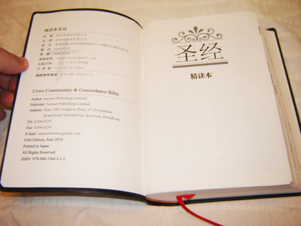 Chinese Study Bible / Cross Commentary and Concordance Bible