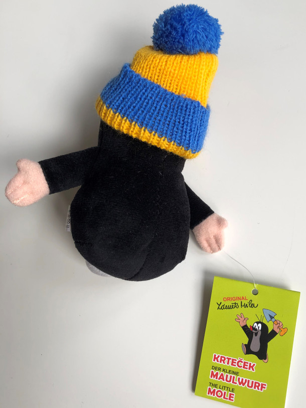 The Little Mole with cap (Blue - Yellow) 12 cm / Krtek s kulichem / Plyšové hračky / Age 0+ / 49707BOX / Krteček / Kisvakond - sárga-kék sapkás / Der kleine Maulwurf (gelb & blau Mütze) (8590121497077.)