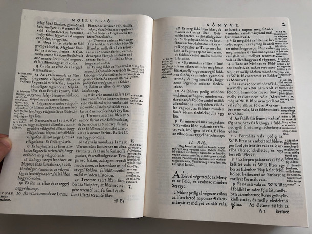 A copy of the Hungarian Vizsolyi Biblia from 1590 with a DVD ROM that also contains the ORIGINAL Bibles pages 