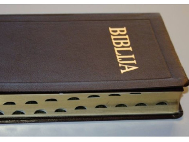 Croatian Leatherbound Bible - Golden Edges, Thumb Index / Biblija Sveto Pismo...