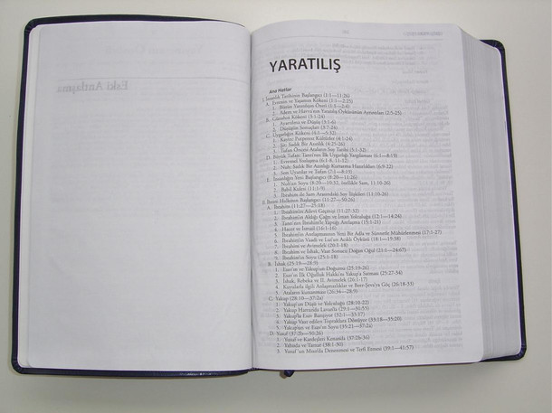 Turkish Full Life Study Bible / Yeni Yasam Aciklamali Kutsal Kitap / PU Delux Cover / Fire Bible  