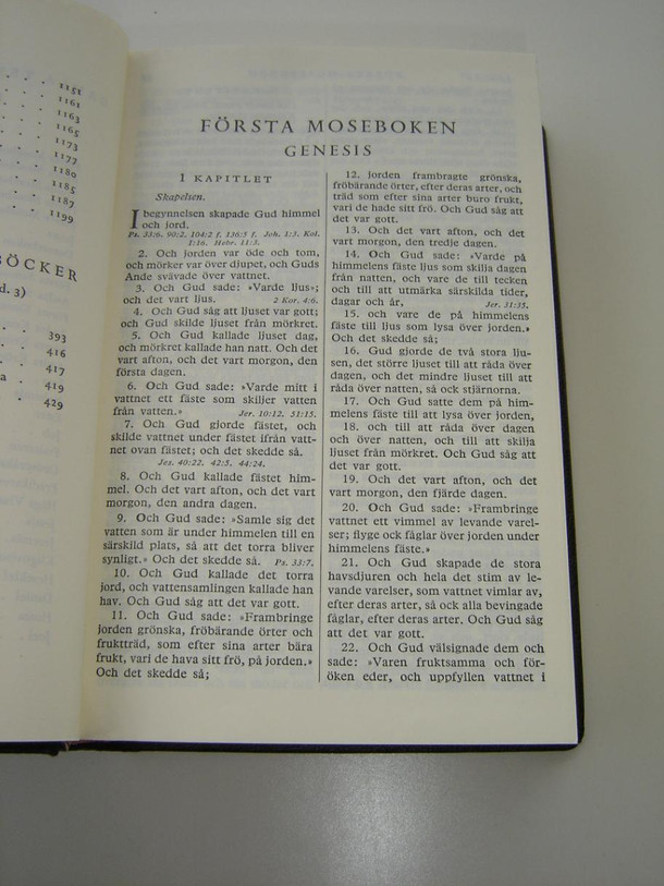Bibeln Eller Den Heliga Skrift / Swedish Bible 1971 Print