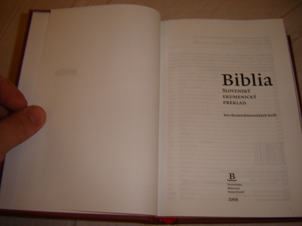 Slovak Ecumenical Bible without Deuterocanonical Books