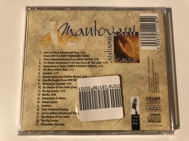 Mantovani – Autumn Leaves / Including: Cavatina, The Shadow Of Your Smile, Some Enchanted Evening, The Merry Widow Waltz, Love Me Tonight, and many more / Going For A Song Audio CD / GFS113