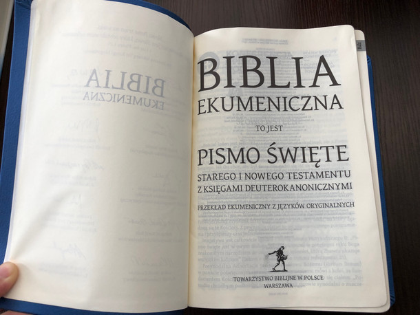 Biblia Ekumeniczna - Leather bound Polish Ecumenical Bible with Deuterocanonical books / Polish Bible Society 2019 / Miękka / Z Ksiegami deuterokanonicznymi / Towarzystwo Biblijne W Polsce (9788385260745)