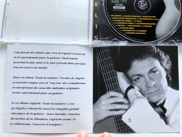 Nicolas De Angelis – Toute La Guitare / 10 Originaux et 5 Grands classiques / Delphine Audio CD 1994 / DEL 27052.2