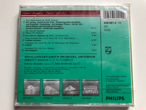 Concertgebouw Amsterdam / Great Concert Halls Of The World / Philips Audio CD 1993 / 438 001-2