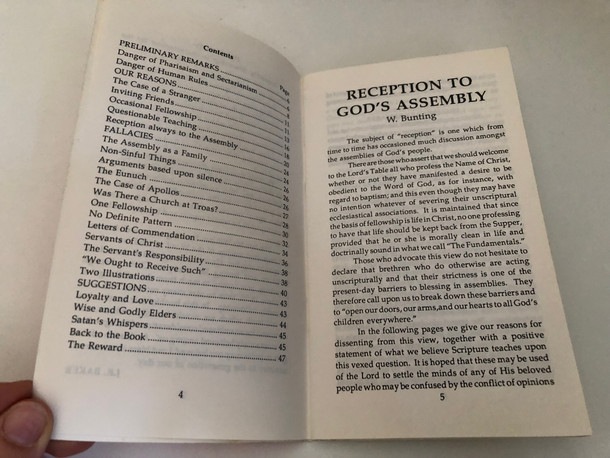 Reception To Gods Assembly by by William Bunting / Scriptural Guidance for Reception to Fellowship in the Local Church / JOHN RITCHIE CHRISTIAN PUBLICATIONS (0946351333)