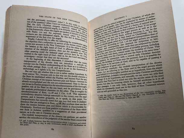 THE STATE IN THE NEW TESTAMENT by Oscar Cullmann / Studies of the urgent problem of the Christian approach to politics / Base of civilization as we know it (oskarcullmann)