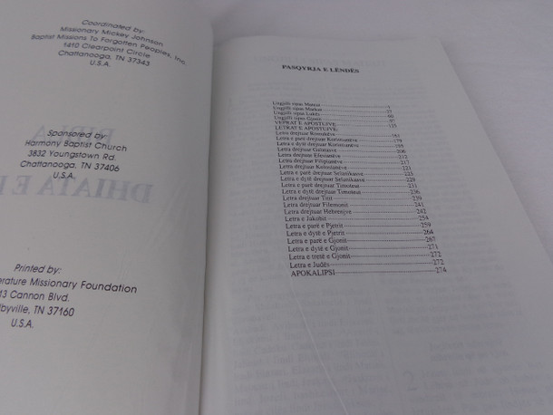 Albanian Language New Testament - Bibla Dhiata E Re / Great for Outreach