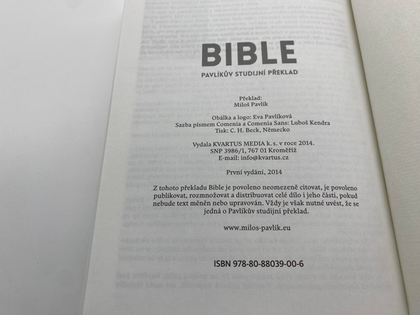 Pavlíkův Studijní Překlad Bible (9788088039006)