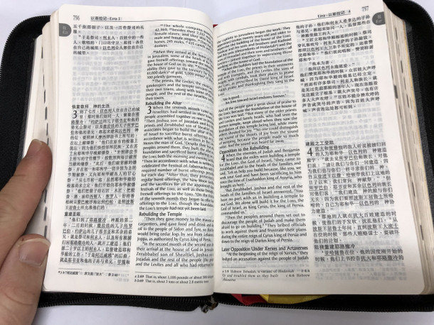 The Holy Bible / Parallel English - Chinese Union Version (Simplified) / Black Leather bound, zipper / RCUSS/NIV46AXZ / HKBS 2014 / 圣经 (9789622932050)