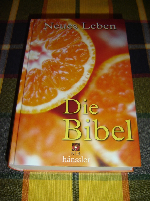 We have ATTRACTIVE and UNIQUE GERMAN BIBLES:  Die Bibel / German Bible Orange / Neues Leben NLB Translation / Hanssler