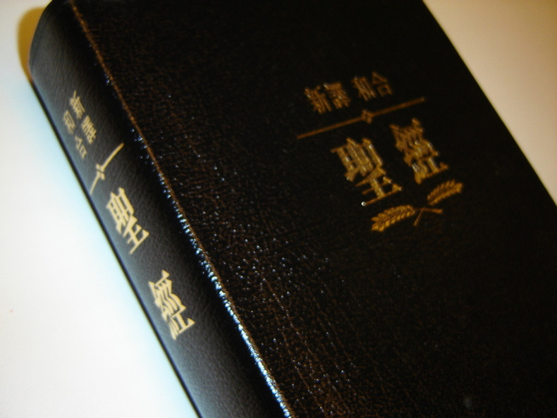 BLACK LEATHER NEW CHINESE VERSION PARALLEL CHINESE UNION VERSION BIBLE