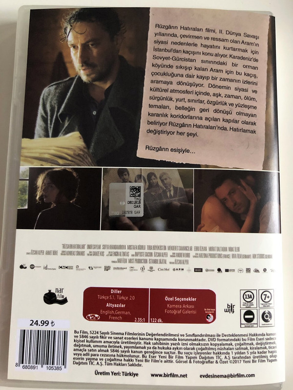 Rüzgarın Hatıraları DVD 2015 Memories of the Wind / Directed by Özcan Alper / Starring: Onur Saylak, Mustafa Uğurlu, Sofia Khandemirova (8680891105385)